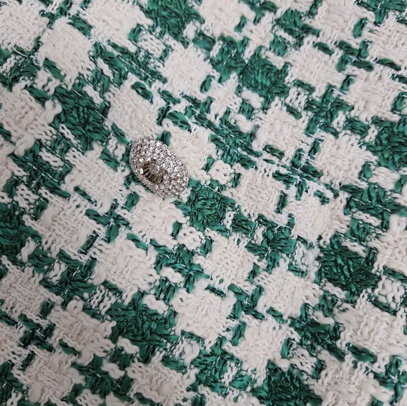 Zara Green Tweed Mini Skirt US-Small - Picture 5 of 5